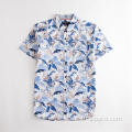 Camisa de verano estampada de manga corta casual hawaiana para hombre